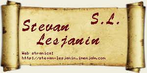Stevan Lešjanin vizit kartica